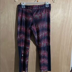 Under Armour Pink and Black Geometric Leggings